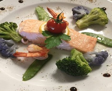 saumon crevette